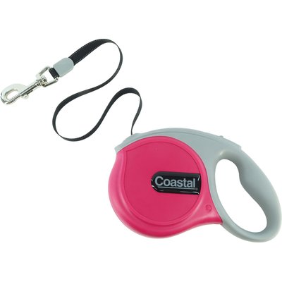 Power Walker Power Walker Retractable Dog Leash, Pink, 16-ft long, 1/4-in wide, Small