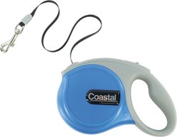 Power Walker Retractable Dog Leash, Blue, 16-ft long, 1/4-in wide, Small
