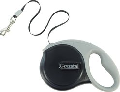 Power Walker Retractable Dog Leash, Black, 16-ft long, 1/4-in wide, Small