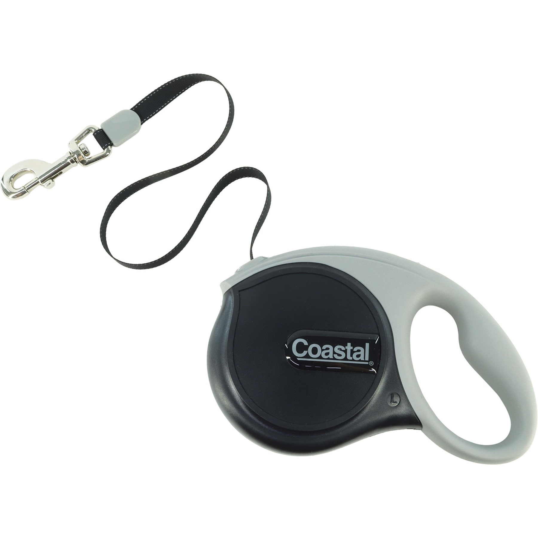 Power Walker Retractable Dog Leash, Black, 16-ft long, 1/2-in wide, Large
