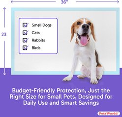 PetsWorld Economy Value Puppy Training & Potty Pads, Unscented, 23 x 36-in, 50 count slide 2 of 6