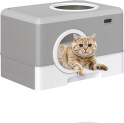 Wooflex Enclosed Cat Litter Box with Lid Cover & Litter Scoop, Large: 20 x 15 x 15-in slide 2 of 9