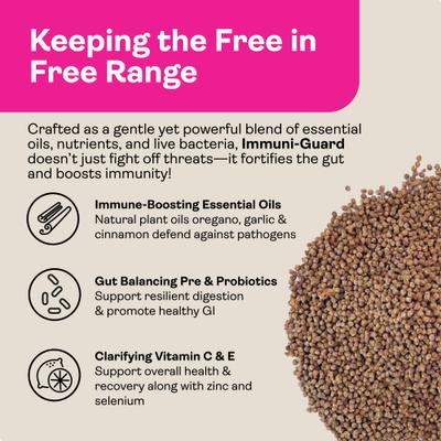 Show full view: Hippy Chick Immuni-Guard Natural Oregano Oil & Probiotic Pellets Immune & Digestive Support Supplement for Chicken, 1.5-lb bag slide 6 of 8