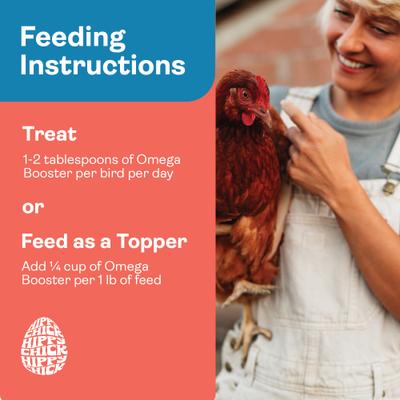 Show full view: Hippy Chick Omega 3 Booster Egg & Feather Support Supplement for Chicken & Laying Hens, 1.25-lb Bag slide 4 of 8