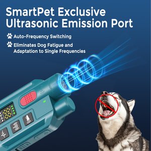 GroovyPets 3300-ft Remote Dog Training Collar with Ultrasonic Bark Deterrent