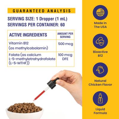 Show full view: Special Breed Vitamin B12 Chicken Flavored Liquid Dog Vitamin, 2-fl oz bottle slide 8 of 8