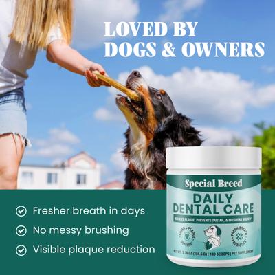 Show full view: Special Breed Daily Dental Care Powdered Dog Dental Supplement, 3.7-oz jar slide 7 of 9