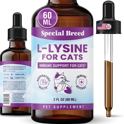 Special Breed L-Lysine Immune Support Chicken Flavored Liquid Cat Supplement