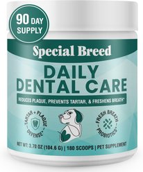 Special Breed Daily Dental Care Powdered Dog Dental Supplement, 3.7-oz jar