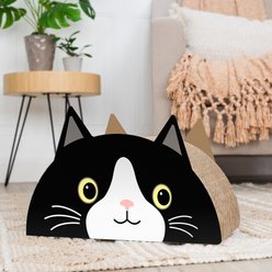 Kitty City Cutie Tuxedo Corrugate Cat Scratcher with Jingle Ball Track slide 2 of 6