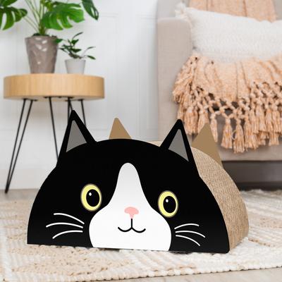 Show full view: Kitty City Cutie Tuxedo Corrugate Cat Scratcher with Jingle Ball Track slide 5 of 7