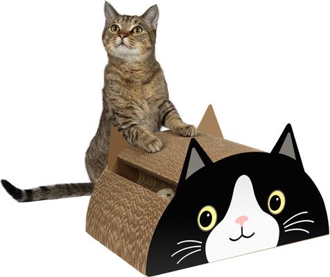 Show full view: Kitty City Cutie Tuxedo Corrugate Cat Scratcher with Jingle Ball Track slide 4 of 7