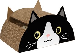 Kitty City Cutie Tuxedo Corrugate Cat Scratcher with Jingle Ball Track