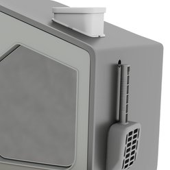 Wooflex Enclosed Cat Litter Box with Mat & Scoop, X-Large: 15.1 x 19.3 x 15.5-in, Gray slide 2 of 7