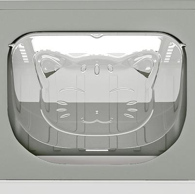 Show full view: Wooflex Enclosed Cat Litter Box with Lid Drawer Type, Large: 15.1 x 19.3 x 15.4-in, Gray slide 7 of 9