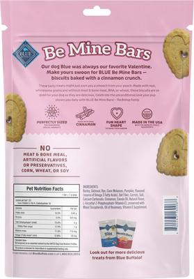 Show full view: Blue Buffalo Be Mine Oatmeal & Cinnamon Crunchy Dog Treats, 11-oz bag slide 3 of 10