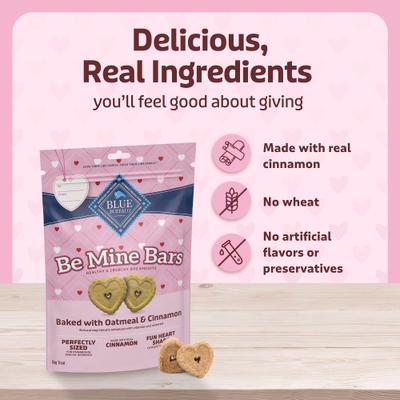 Show full view: Blue Buffalo Be Mine Oatmeal & Cinnamon Crunchy Dog Treats, 11-oz bag slide 7 of 10