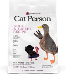 Cat Person by Weruva Duck & Turkey Grain-Free Dry Cat Food, 4-lb bag