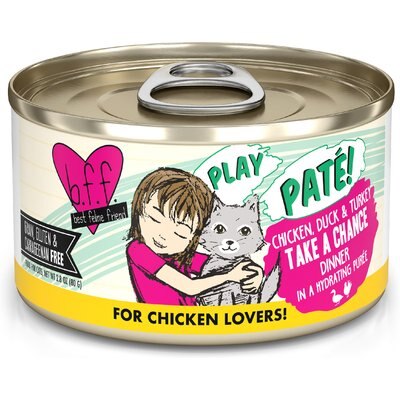 BFF BFF Play Pate Lovers Chicken, Duck & Turkey Take a Chance Wet Cat Food, 2.8-oz can, pack of 12