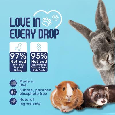 Show full view: Scrubby Tails Natural Oatmeal & Aloe Vera Hypoallergenic Shampoo for Small Pets, Unscented, 8-fl oz bottle slide 4 of 5