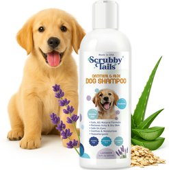 Scrubby Tails Natural Oatmeal Lavender Scented Itchy Skin Relief Dog Shampoo, 16-fl oz bottle
