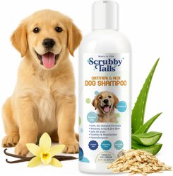 Scrubby Tails Natural Oatmeal Vanilla Ice Cream Scented Itchy Skin Relief Dog Shampoo, 16-fl oz bottle