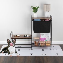 Pet Adobe Elevated with Storage Dog & Cat Bowl, Black slide 2 of 7