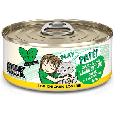 BFF BFF Play Pate Lovers Chicken & Lamb Laugh Out Loud Wet Cat Food, 5.5-oz can, pack of 8