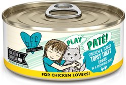 BFF Play Pate Lovers Chicken & Turkey Topsy Turvy Wet Cat Food, 5.5-oz can, pack of 8
