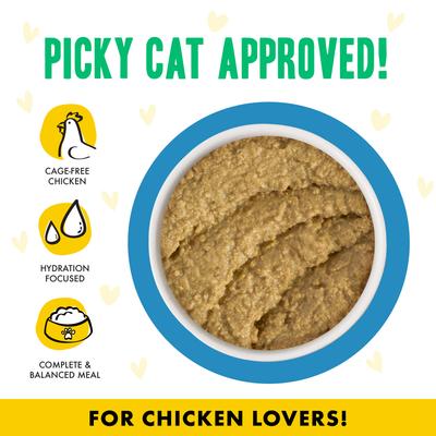 Show full view: BFF Play Pate Lovers Chicken Checkmate Grain-Free Wet Cat Food, 5.5-oz can, pack of 8 slide 4 of 13