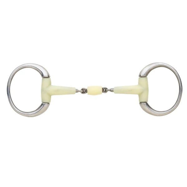 Happy Mouth Ctr Double Joint Roll Rnd Eggbutt Horse Bit, 5