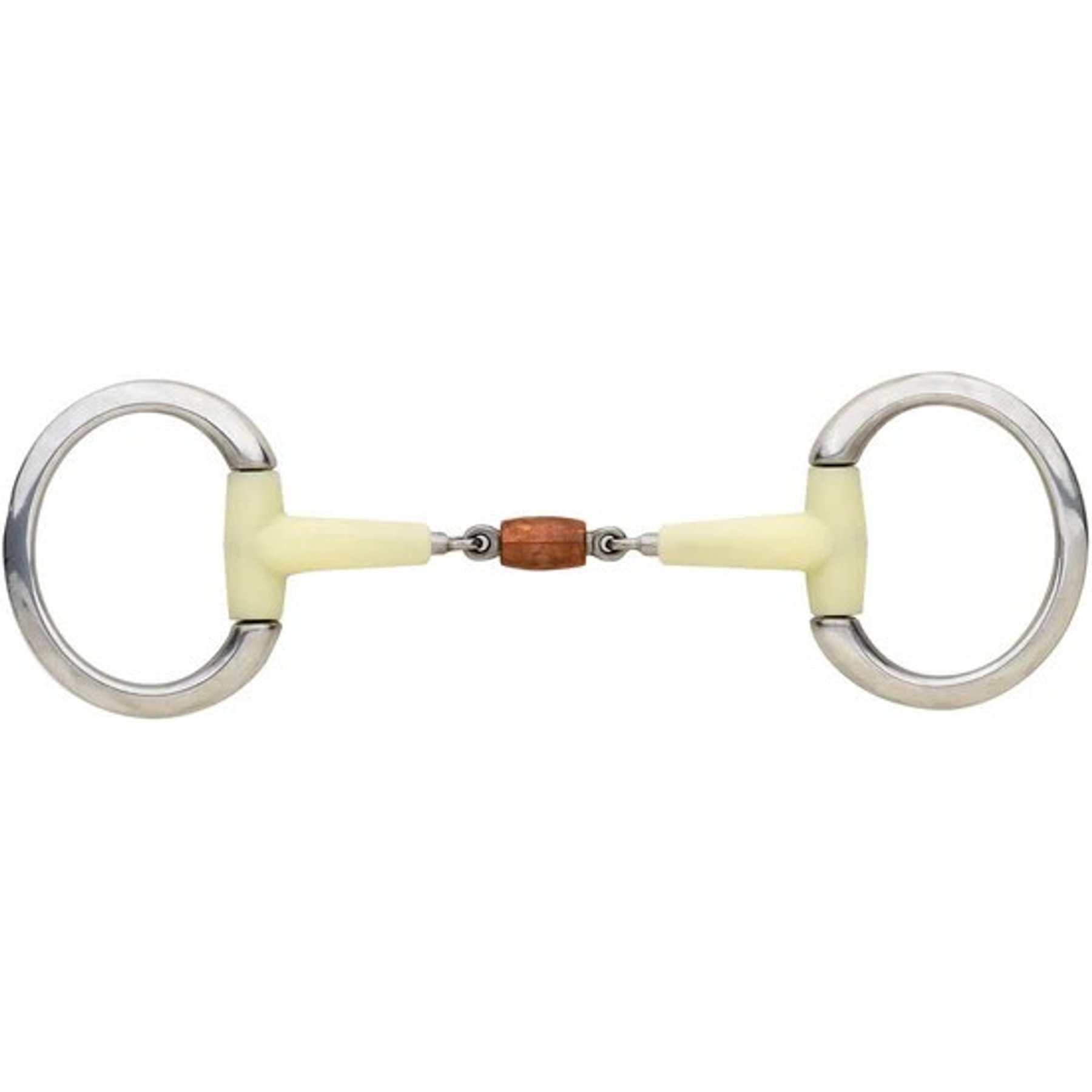 Happy Mouth CTR Double Joint CPRoll FLT Eggbutt Horse Bit, 5 1/2