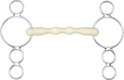 Happy Mouth Mullen Shaped 3-Ring Gag Horse Bit, 5