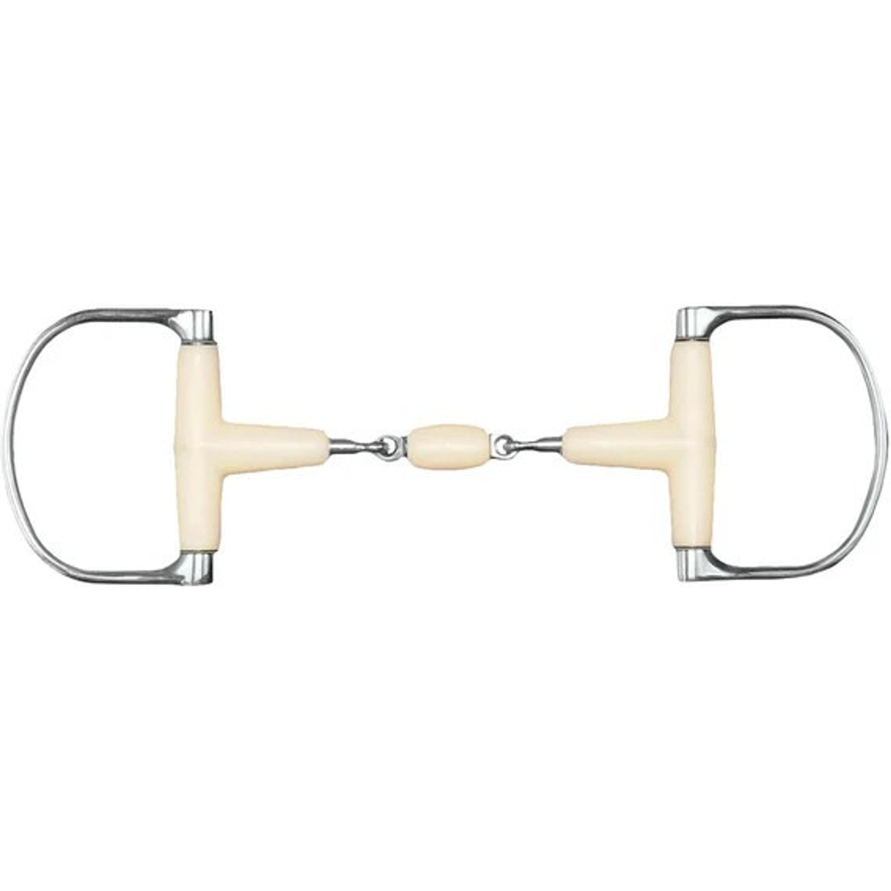 Happy Mouth Double Jointed Roller Racing Dee Horse Bit, 5