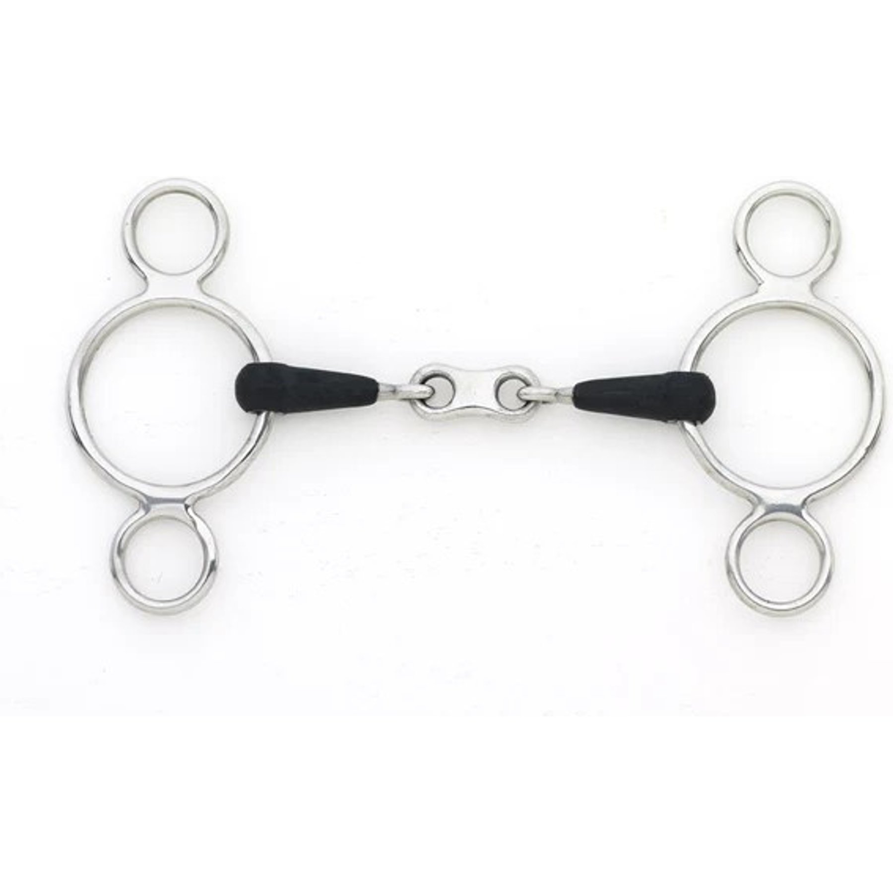 Centaur French Link 2-Ring Gag Horse Bit, 5 1/2