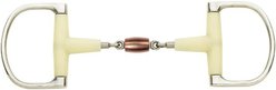 Happy Mouth Double Joint Cpr Roller Racing Dee Horse Bit, 5 1/2