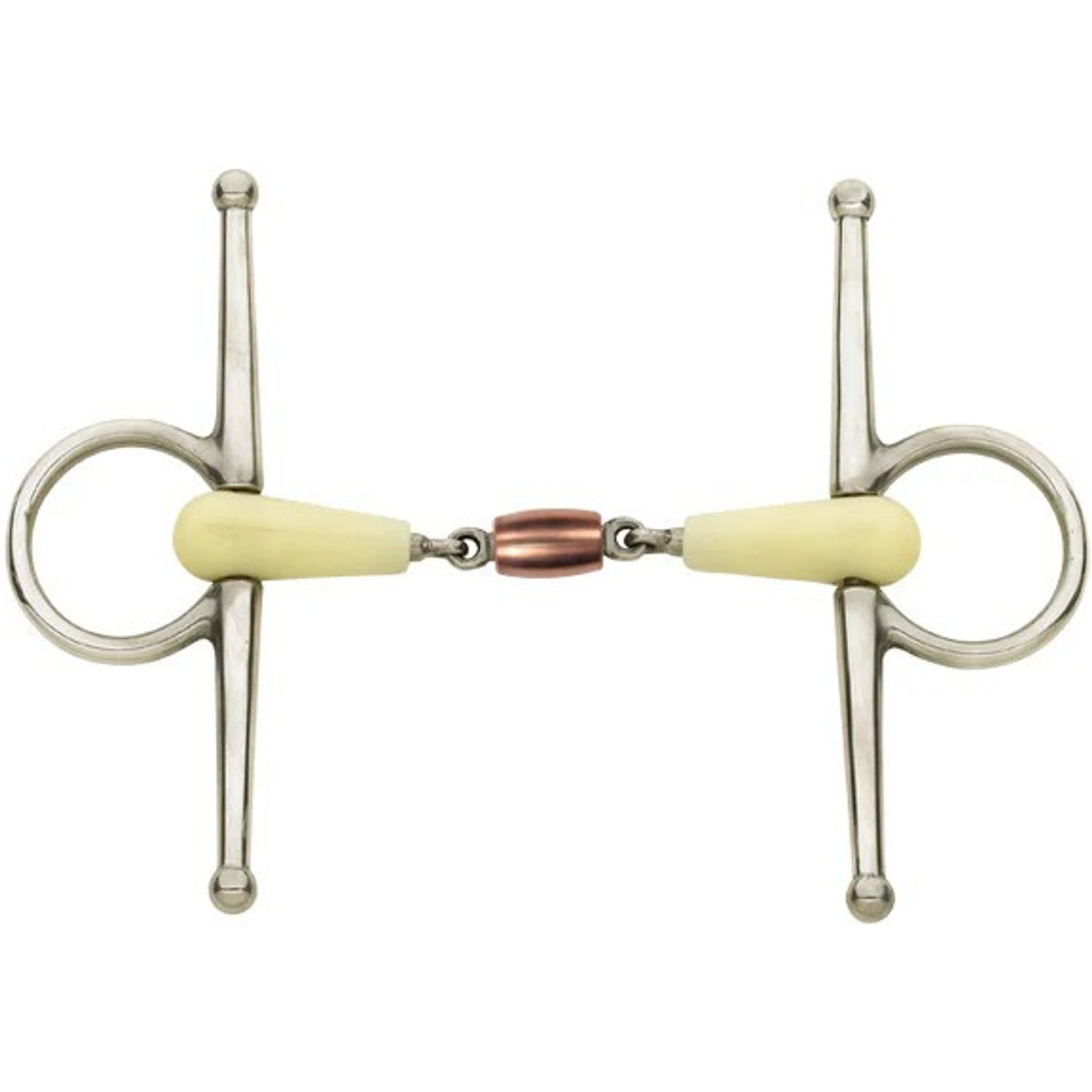 Happy Mouth Double Joint Cpr Roller Full Cheek Horse Bit, 5 1/2