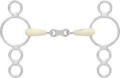 Happy Mouth French Link 3-Ring Gag Horse Bit, 5 1/2