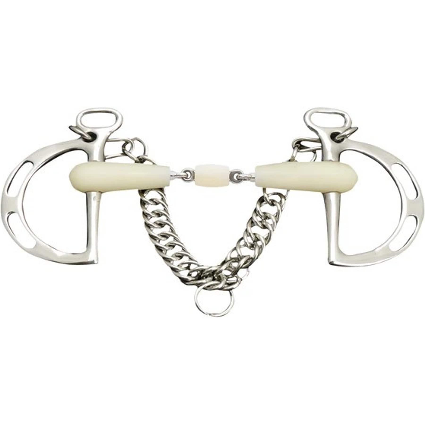 Happy Mouth Double Joint Roller Slot Kimberwick Horse Bit, 5