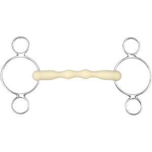 Happy Mouth Shaped Mullen 2-Ring Gag Horse Bit, 5 1/2