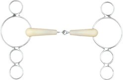 Happy Mouth Jointed 3-Ring Gag Horse Bit, 5 1/2