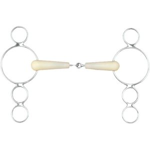 Happy Mouth Jointed 3-Ring Gag Horse Bit, 5 1/2