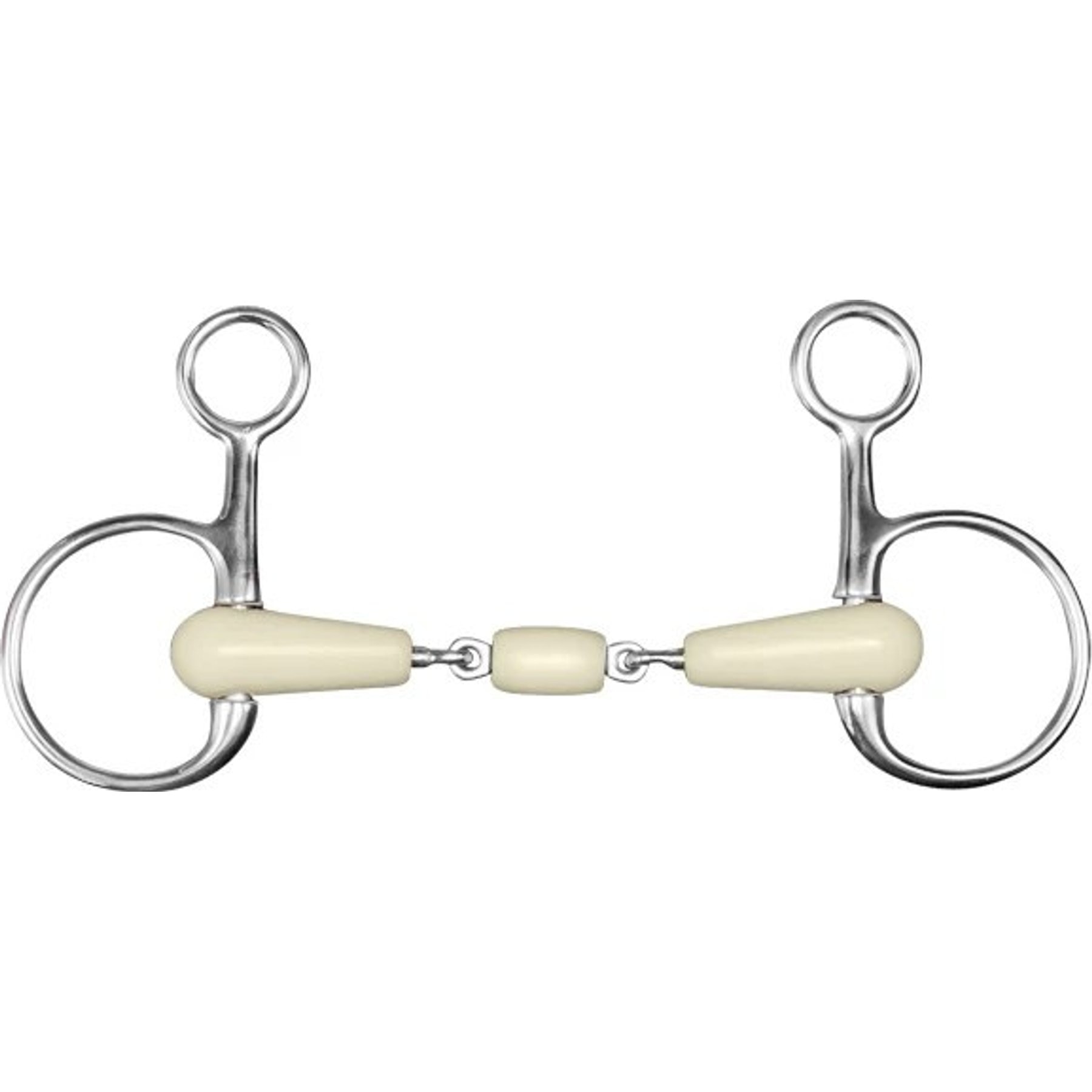 Happy Mouth Double Joint Roller Boucher Horse Bit, 5 1/2