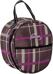 Pessoa Alpine 1200D Horse Riding Helmet Bag, Carob Brown/Fuchsia Plaid