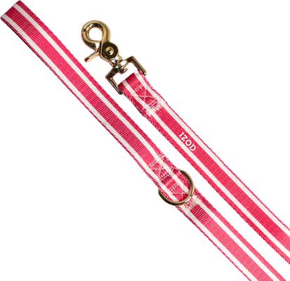 Show full view: IZOD Pet Nylon Dog Collar & Leash Set, Red Stripe, Small: 10 to 16-in neck, 5/8-in wide slide 2 of 3
