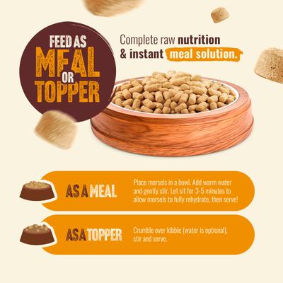 Show full view: Natural Farm Chicken Morsels Grain-Free Freeze-Dried Dog Food, 3.5-oz bag slide 9 of 11