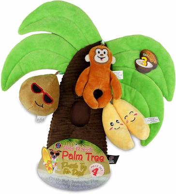 Show full view: Bow-Wow Pet Palm Tree Hide & Seek Squeaky Dog Plush Toy, 10-in slide 9 of 9