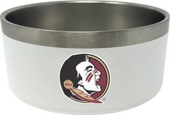 ShopInstaPets NCAA Stainless Steel Dog Bowl, 32-oz, Florida State Seminoles
