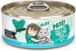 BFF Play Pate Lovers Turkey & Tuna Tweet Me Wet Cat Food, 5.5-oz can, pack of 8