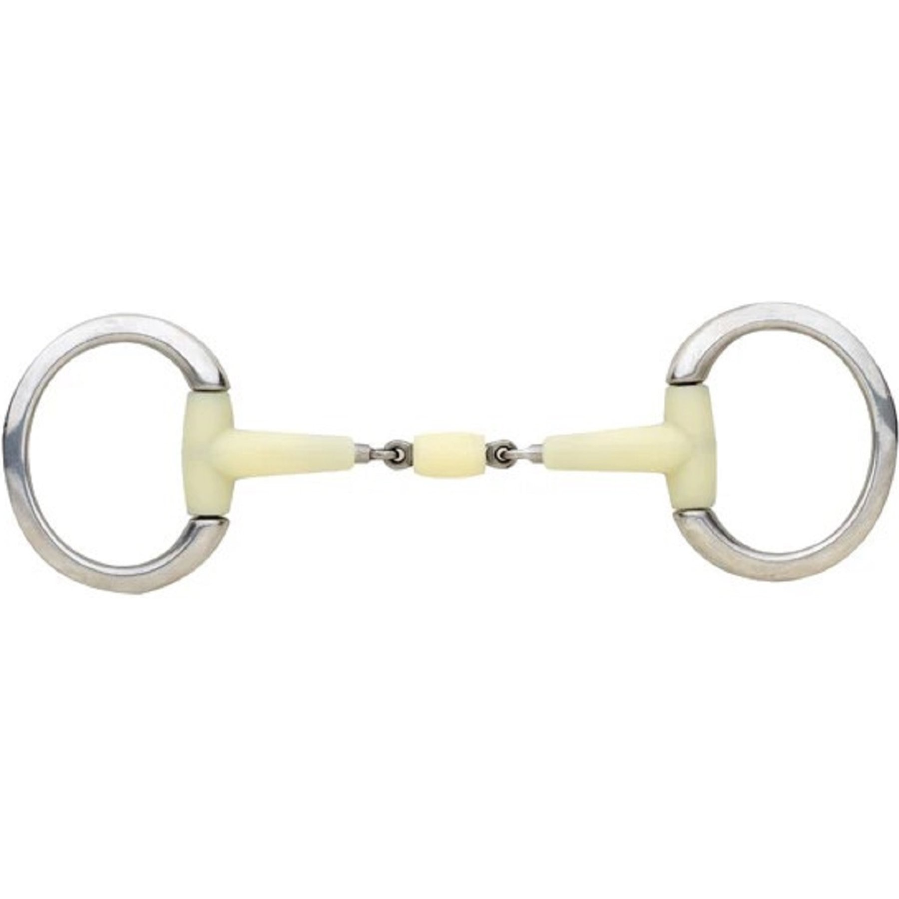 Happy Mouth CTR Double Joint Roll FLT Eggbutt Horse Bit, 5